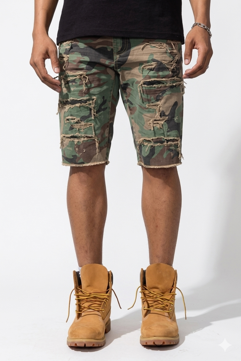 Jordan Craig camo twill shorts